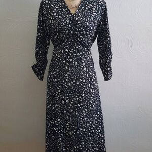 Elegant Black Floral Dress